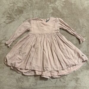 Wheat Danish Design Magda Pink Swiss Dot Long Sleeve Dress Kids 2Y 92